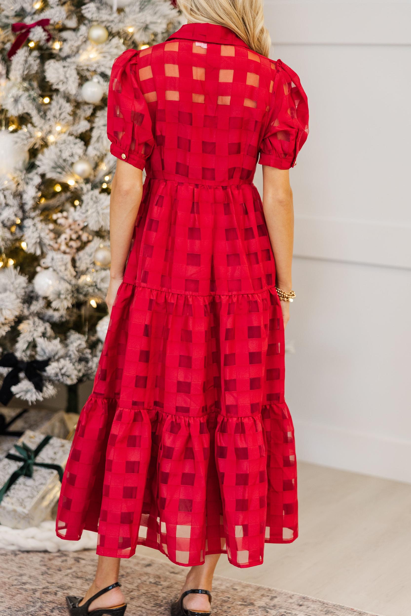 So Worth It Organza Button Down Midi Dress Female Product Image