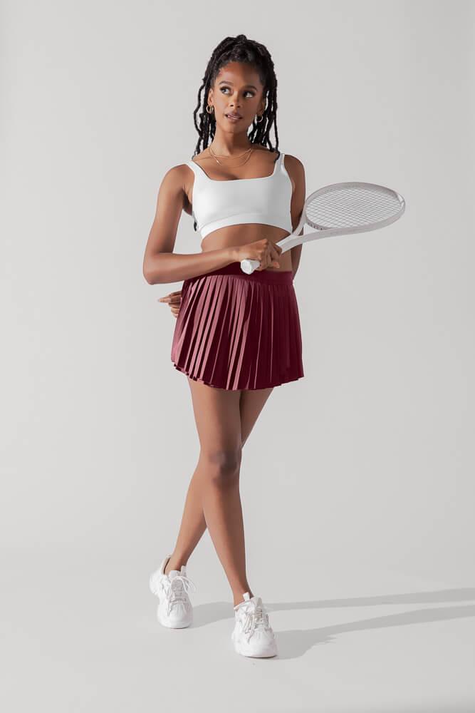 Ace ‘em Pleated Skort - Desert Rose Product Image