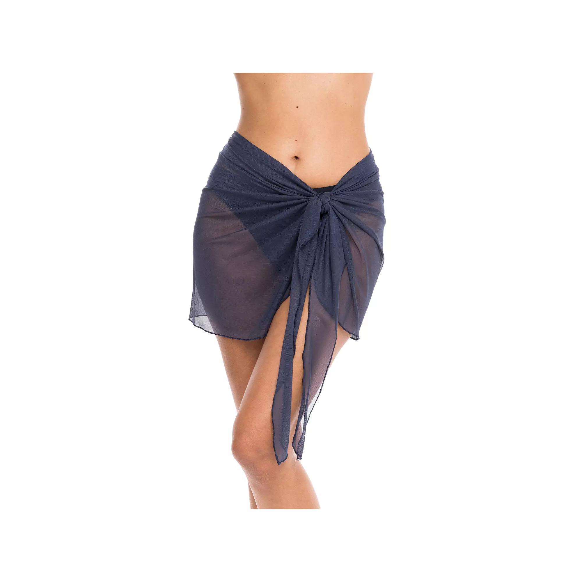 Women's Jordan Taylor Power Mesh Swim Cover-Up Sarong, Black Product Image