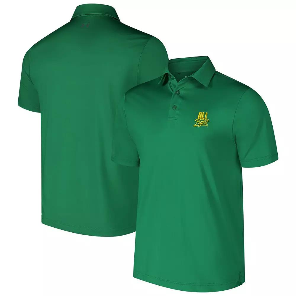 Men's Under Armour Kelly Green Notre Dame Fighting Irish Irish Wear Polo,  Product Image
