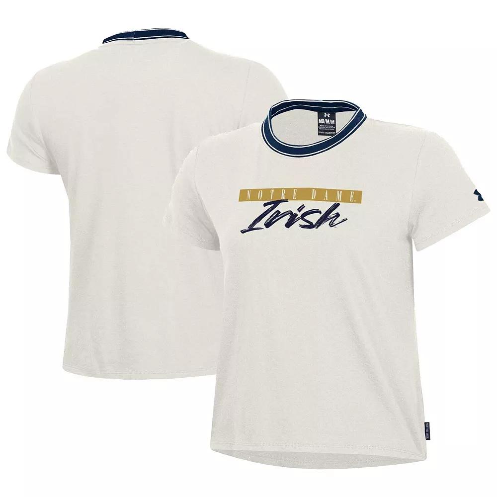 Women's Under Armour White Notre Dame Fighting Irish Iconic T-Shirt,  Product Image