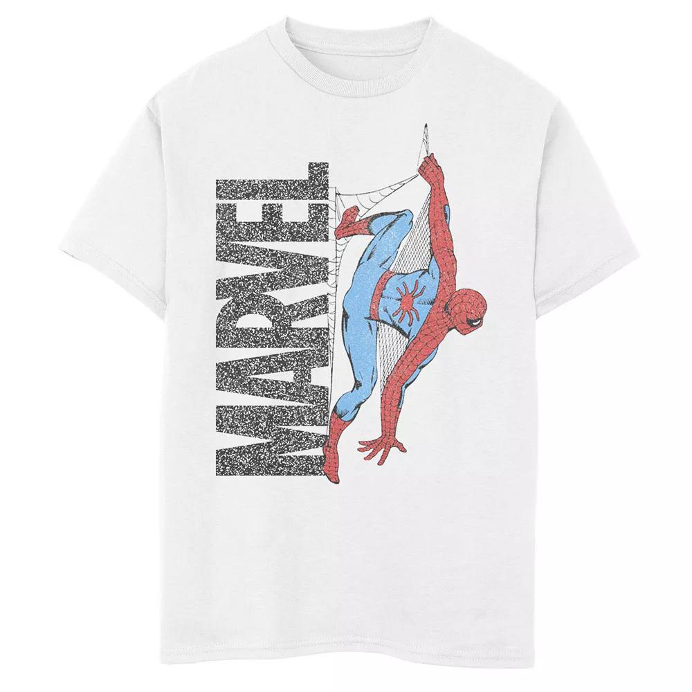 Boys 8-20 Marvel Spider-Man Distressed Web Logo Graphic Tee, Boy's, Size: Medium, White Product Image