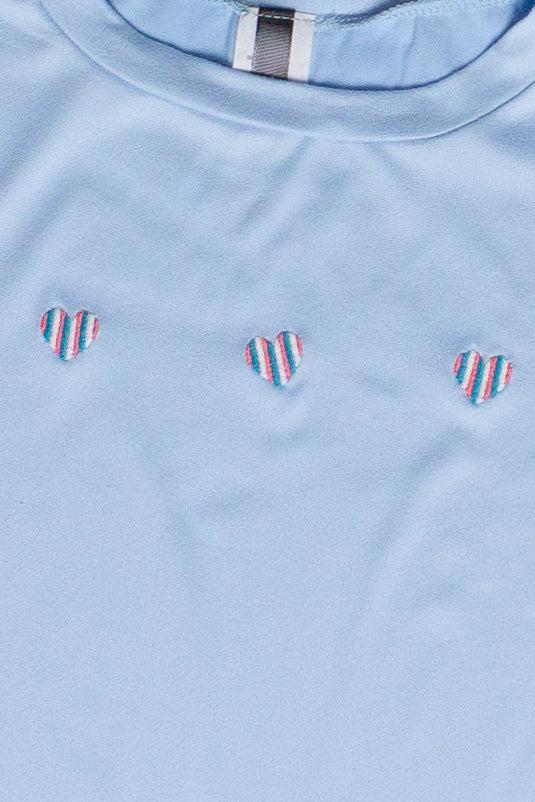Embroidered Rainbow Hearts T-Shirt Product Image