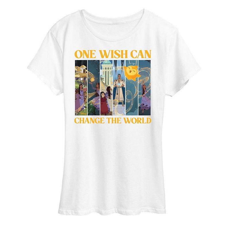 Disney's Wish Women's Change The World Graphic Tee, Girl's,  Product Image
