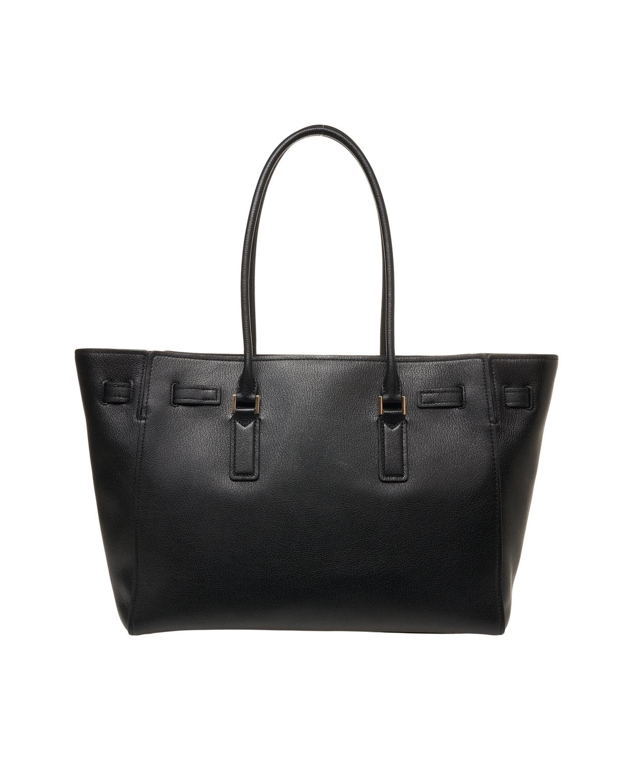 Grained leather shopper Product Image