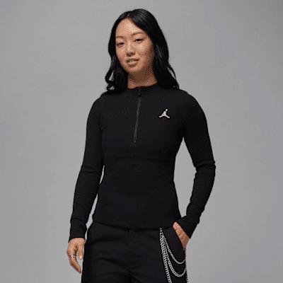 Womens Jordan Long-Sleeve 1/2-Zip Knit Top | HF9468-010 Product Image