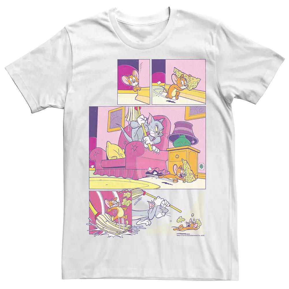 Men's Tom And Jerry Comic Strip Panels Tee,  Product Image