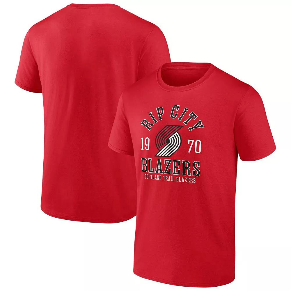Men's Fanatics Red Portland Trail Blazers Iconic The Extras T-Shirt,  Product Image