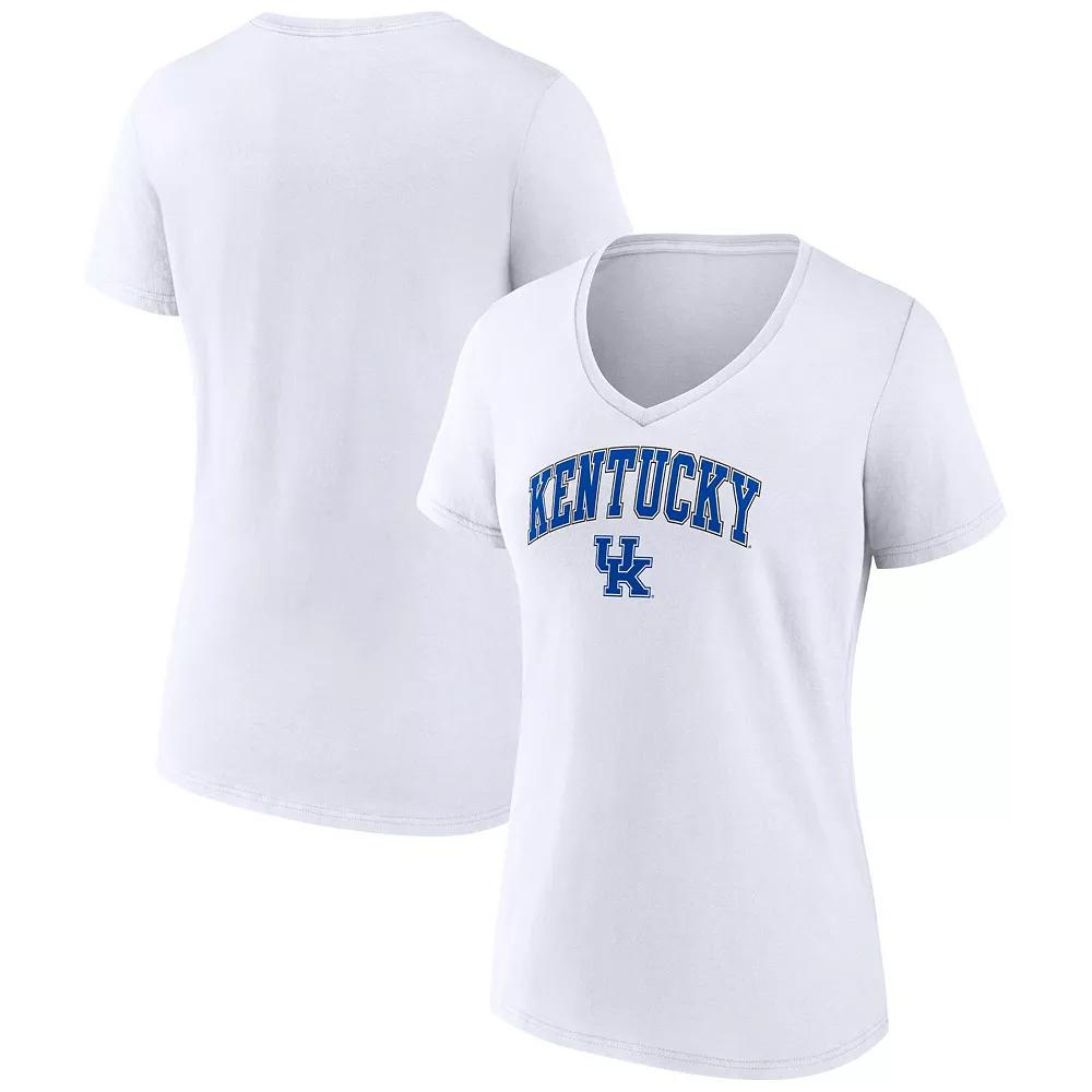 Women's Fanatics Branded White Kentucky Wildcats Evergreen Campus V-Neck T-Shirt, Size: 2XL Product Image