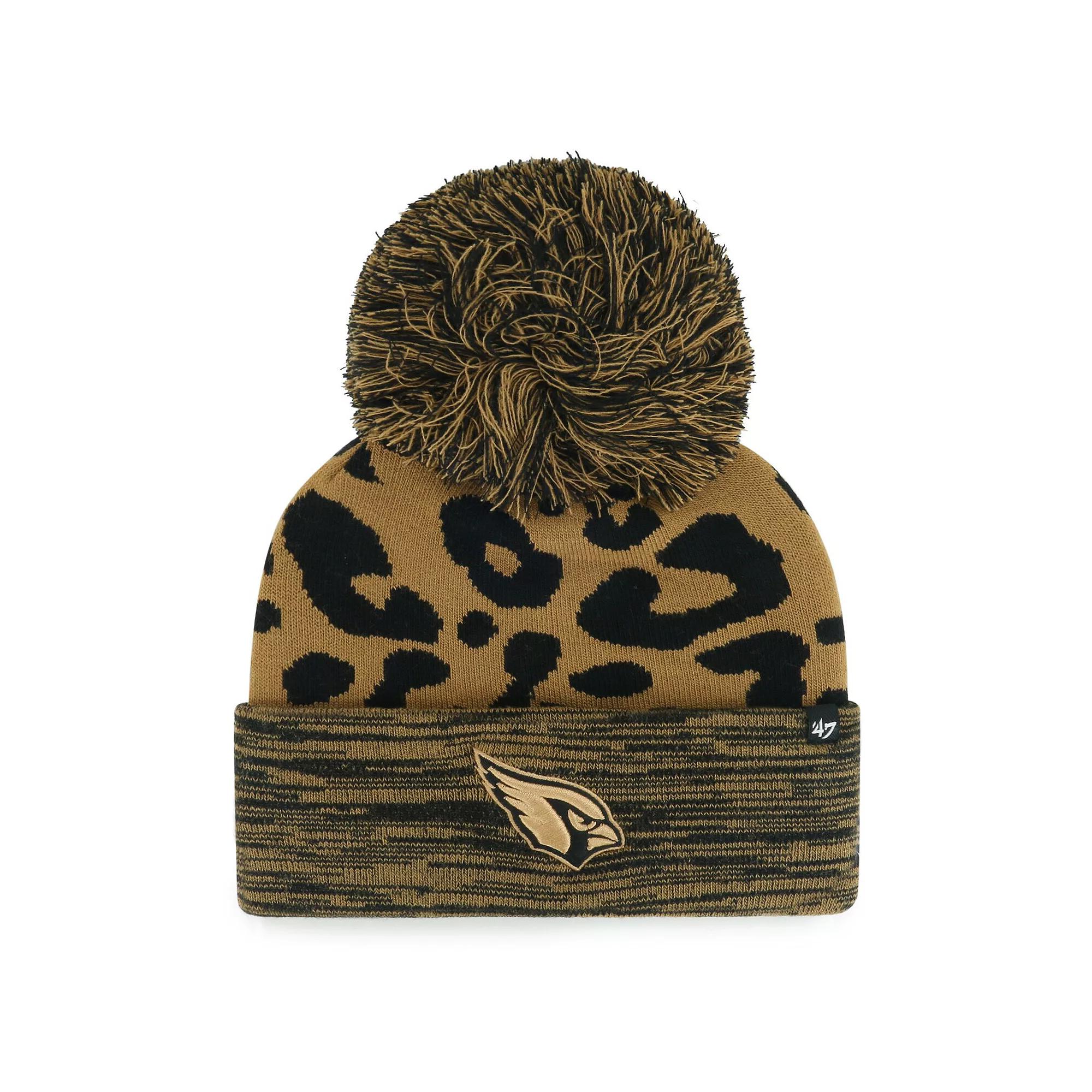 Women's '47  Brown Arizona Cardinals Rosette Cuffed Knit Hat with Pom Product Image