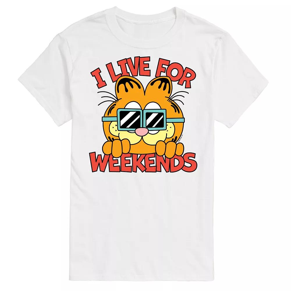 Men's Garfield Live For Weekends Graphic Tee,  Product Image