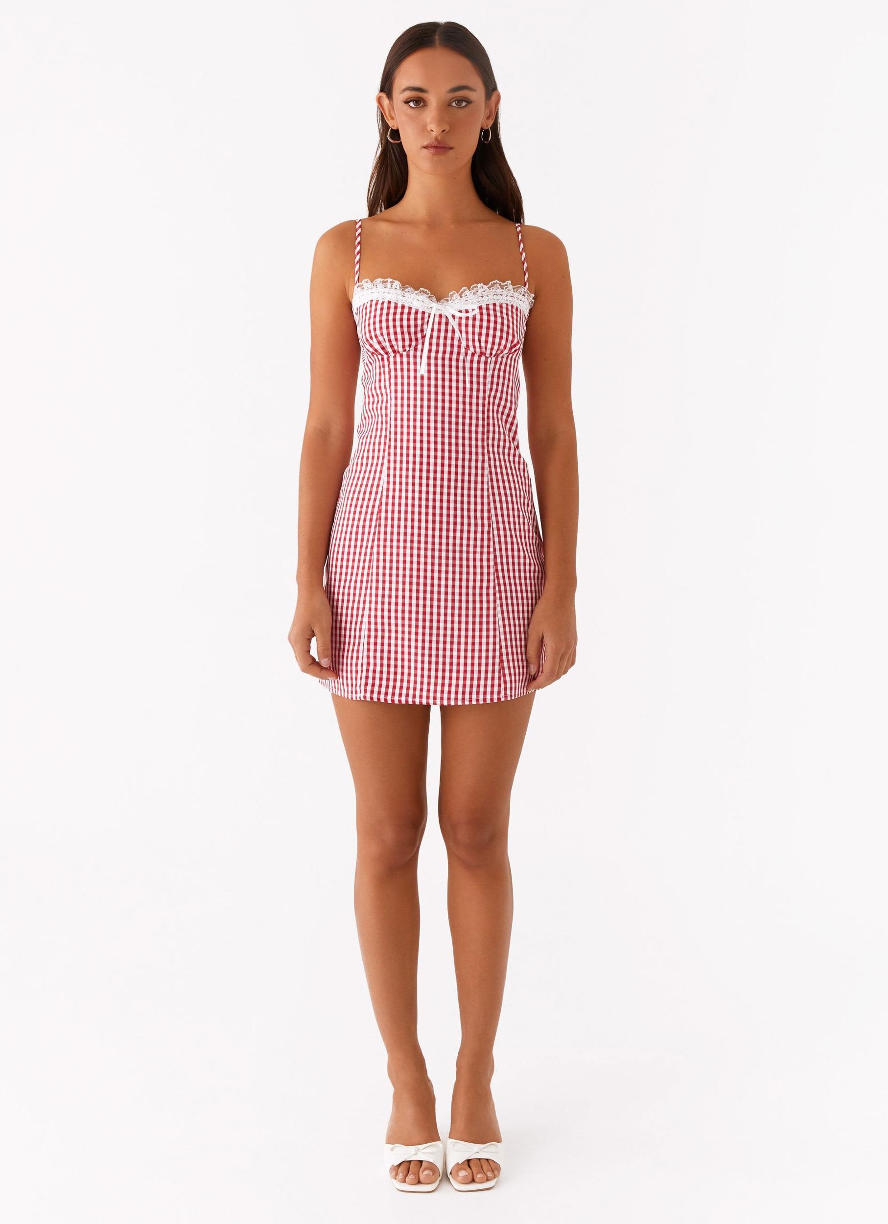 Bellissima Bustier Mini Dress - Red Product Image