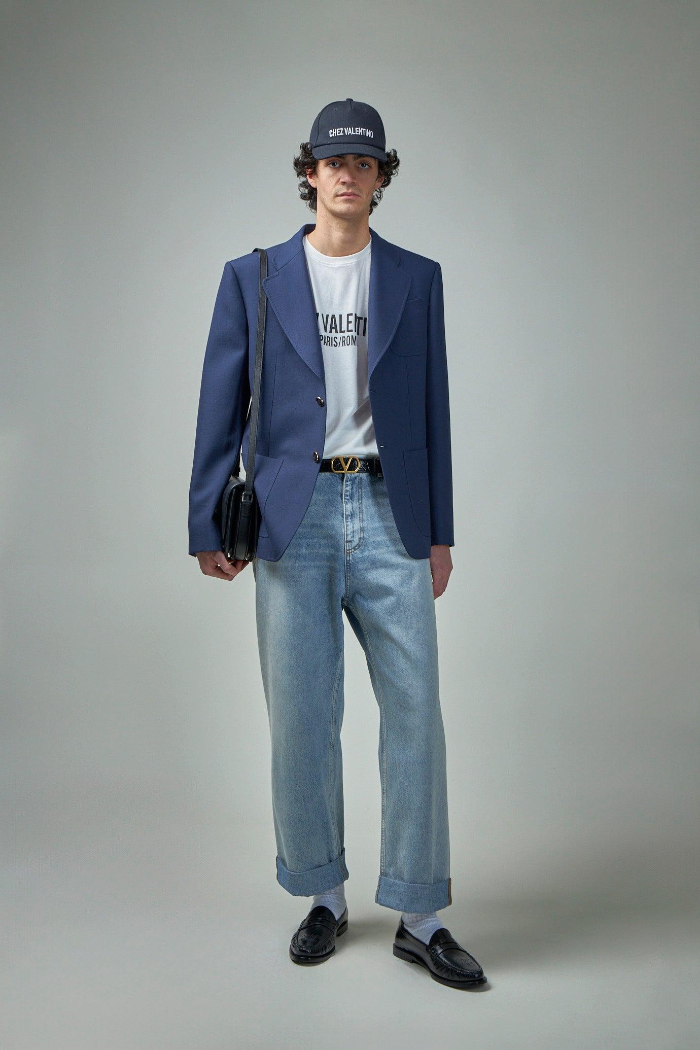 VALENTINO Cotton Crew Neck T-shirt With Graphic Print In White Product Image