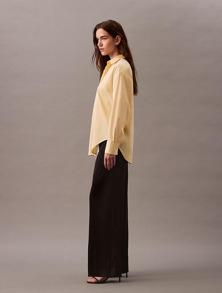 Satin Stretch Wide Leg Pants Product Image