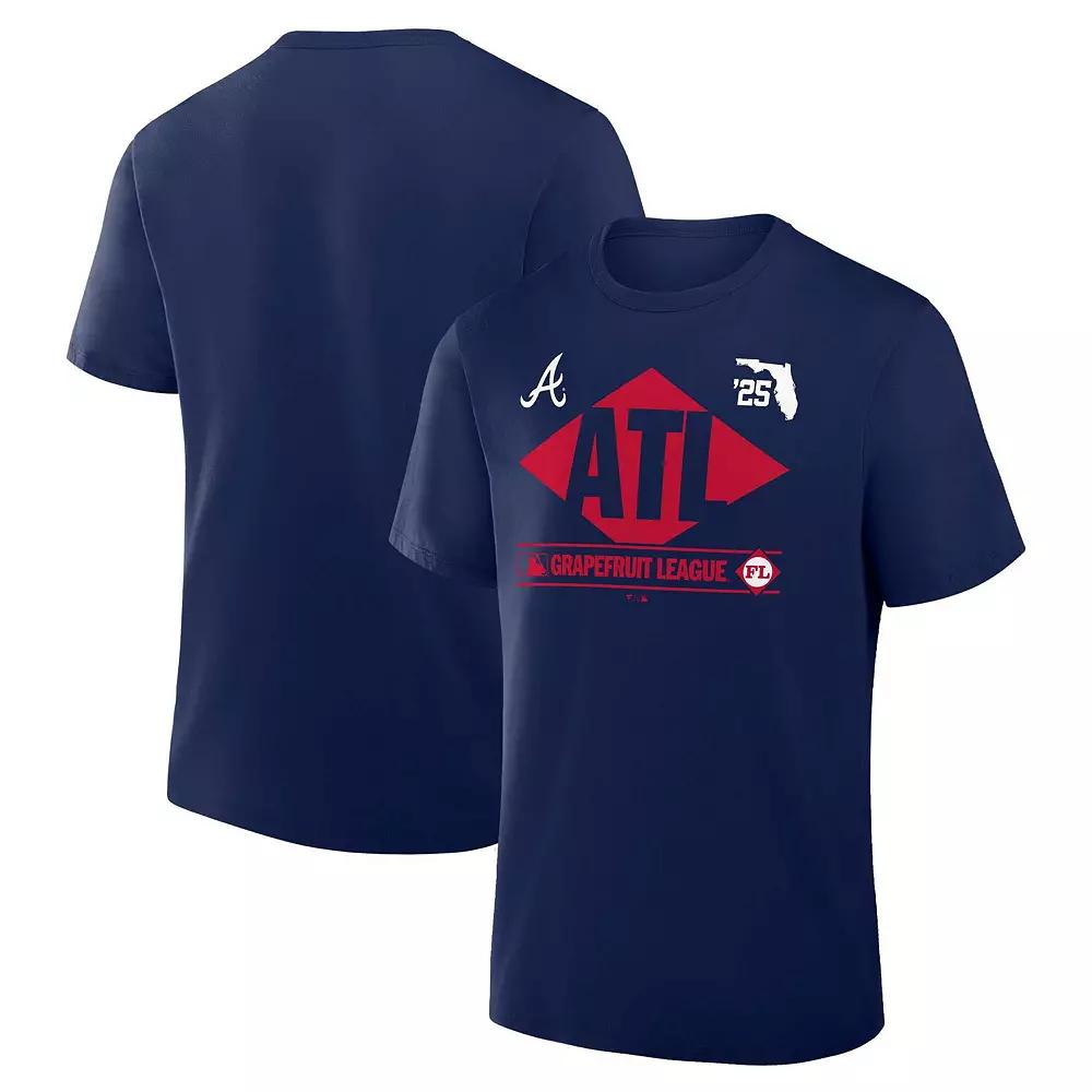 Men's Fanatics Navy Atlanta Braves 2025 Spring Training Grapefruit League True Icon T-Shirt,  Product Image