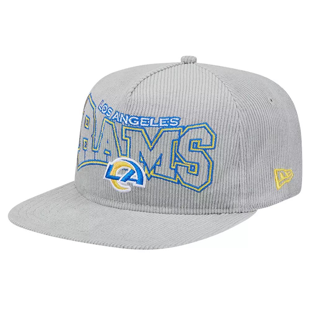 Men's New Era Gray Los Angeles Rams Corduroy Golfer Adjustable Hat, Grey Product Image