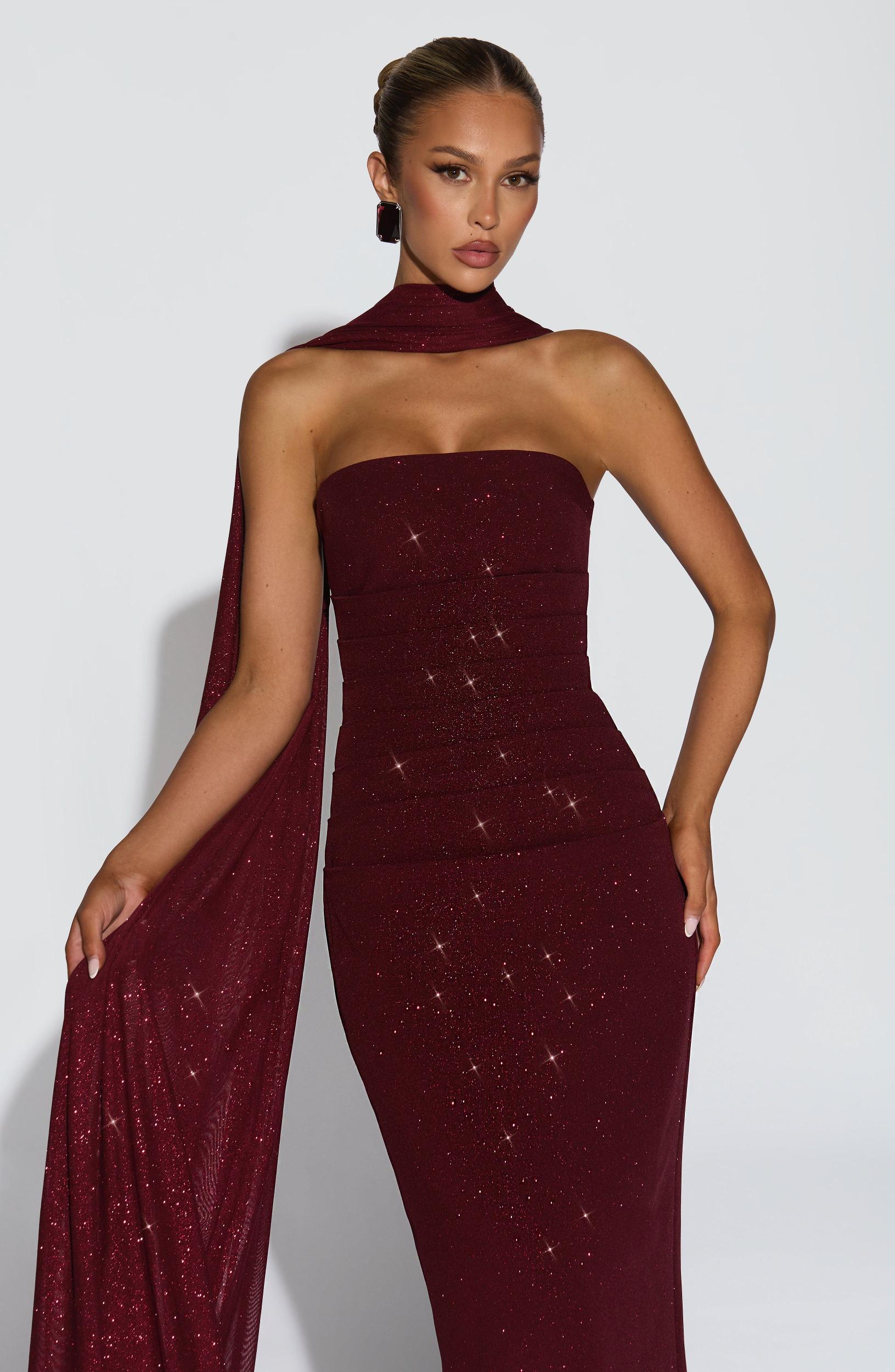 Pandra Maxi Dress - Wine Sparkle Product Image