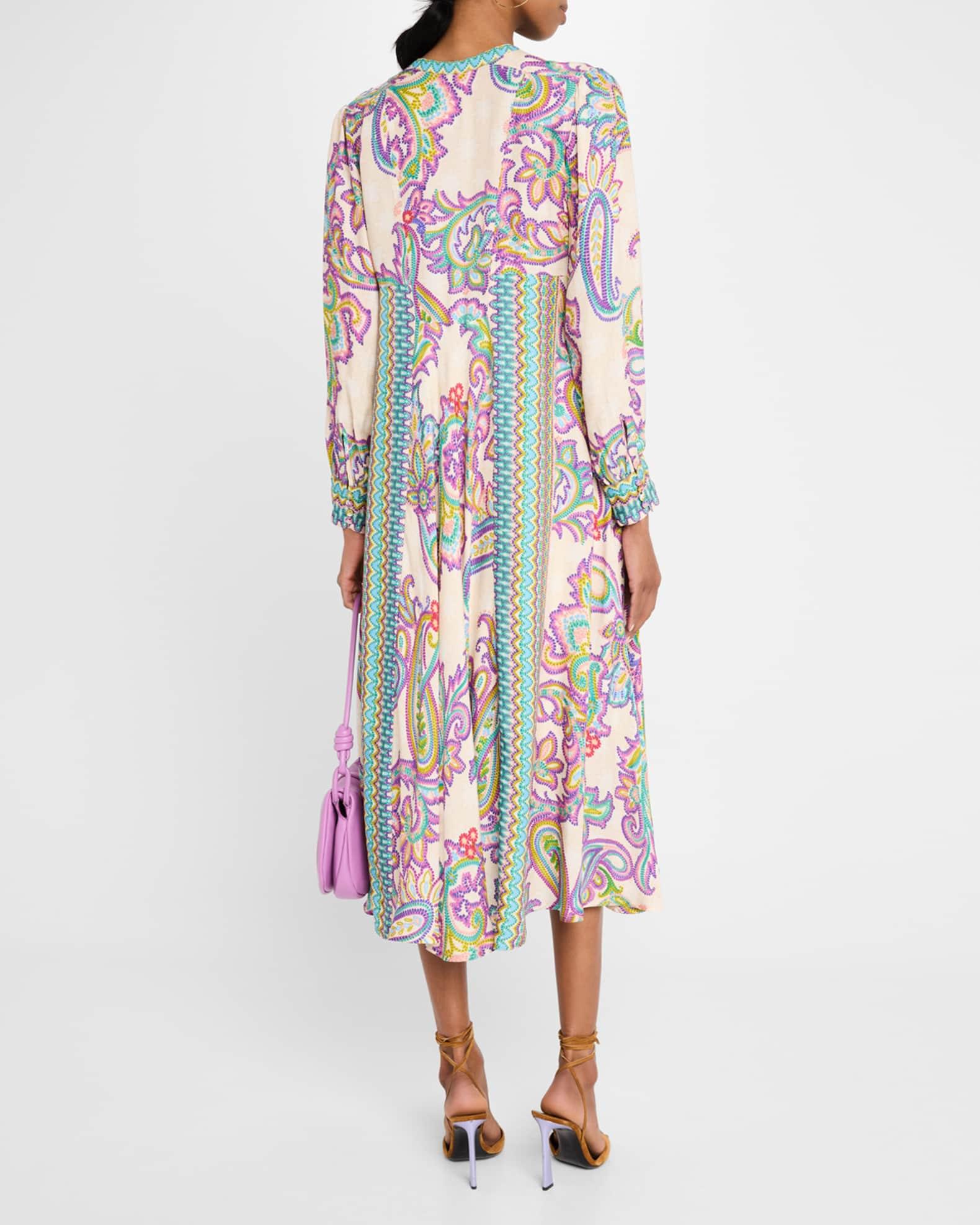Tahlon Floral & Paisley-Print Midi Dress Product Image