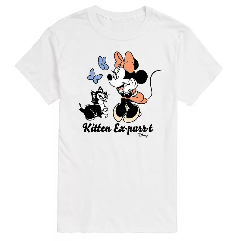 Disney's Minnie Mouse & Figaro Men's Kitten Expurrt Graphic Tee,  Product Image