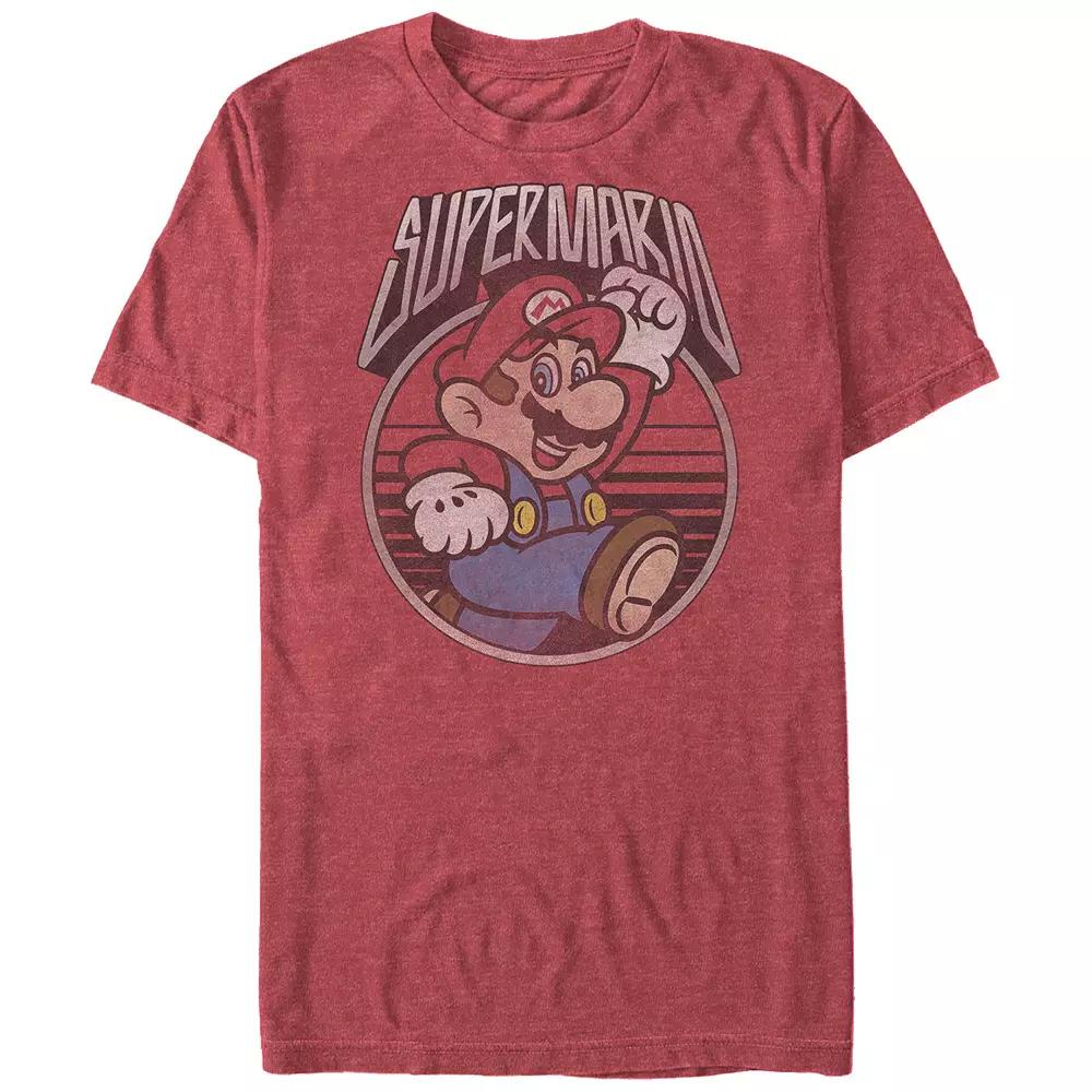Big & Tall Super Mario Bros Vintage Stamp Graphic Tee, Men's,  Product Image