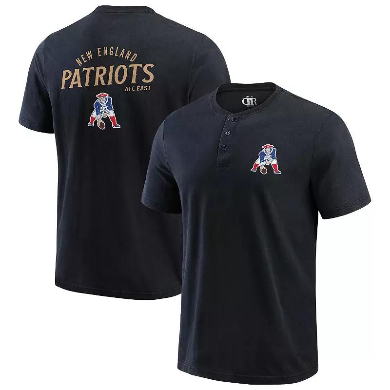 Men's Darius Rucker Collection by Fanatics Black New England Patriots Washed Henley T-Shirt,  Product Image