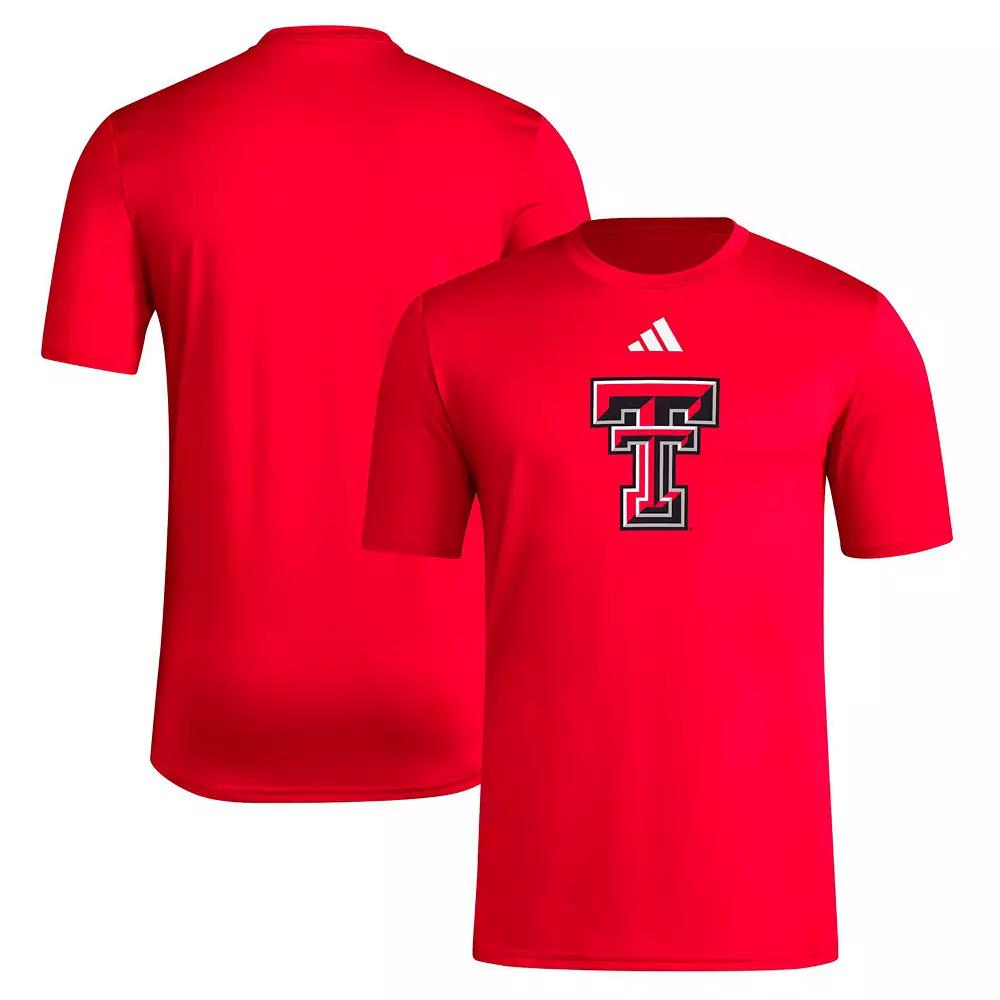 Men's adidas Red Texas Tech Red Raiders Primary Locker Pre-Game AEROREADY T-Shirt, Size: XL Product Image