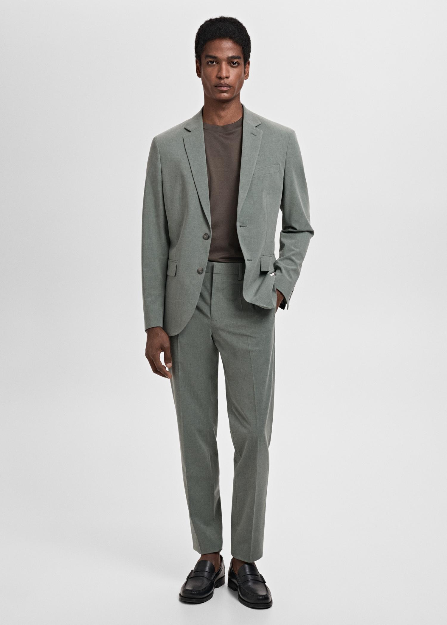 Super slim-fit suit jacket in stretch fabric - Men | MANGO USA Product Image