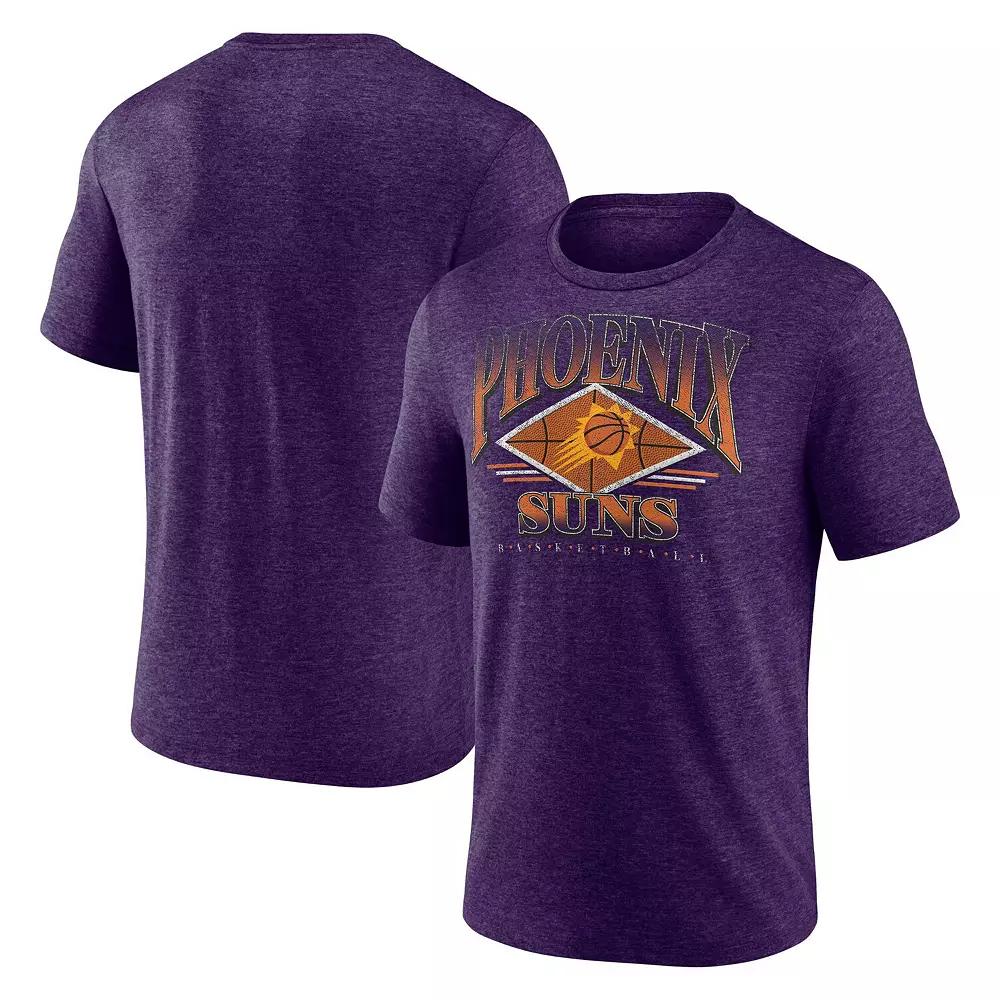 Men's Fanatics Branded Heather Purple Phoenix Suns True Classics Power Phase Tri-Blend T-Shirt,  Product Image