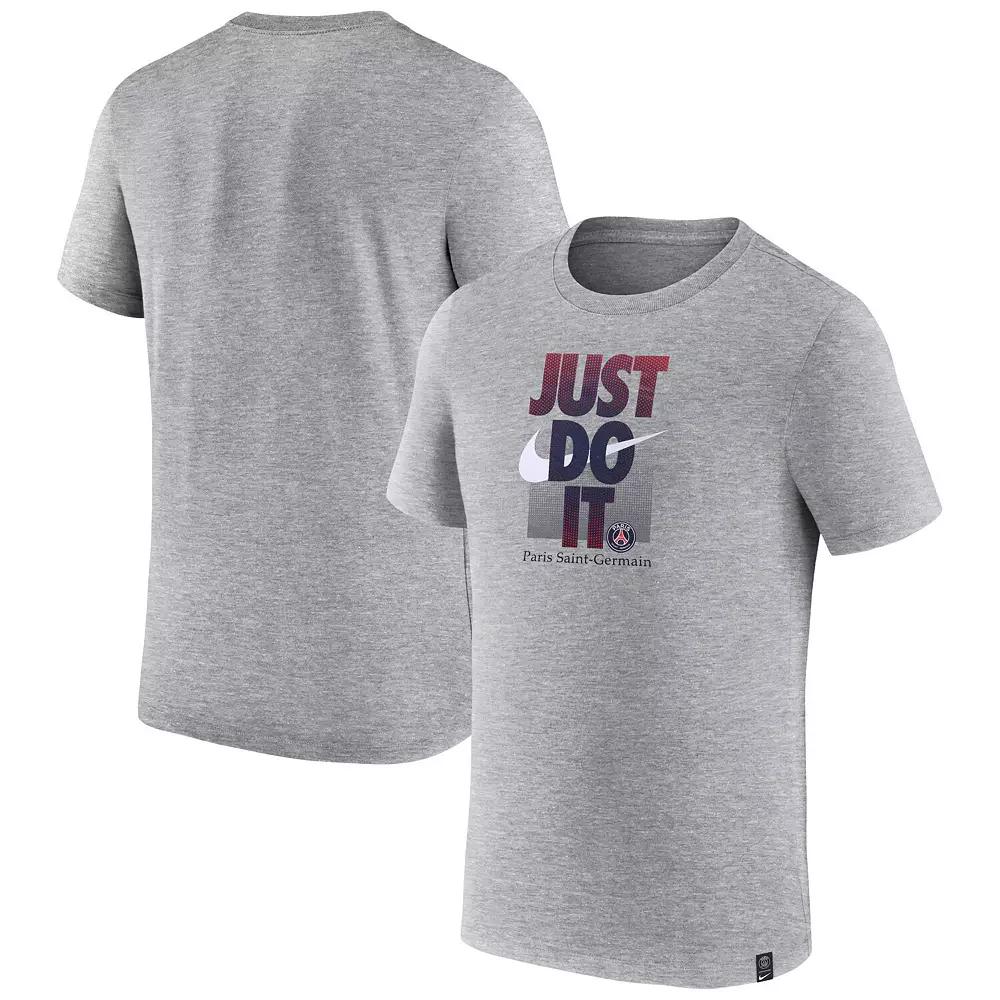 Men's Nike Gray Paris Saint-Germain Just Do It T-Shirt, Size: Small, Psg Grey Product Image