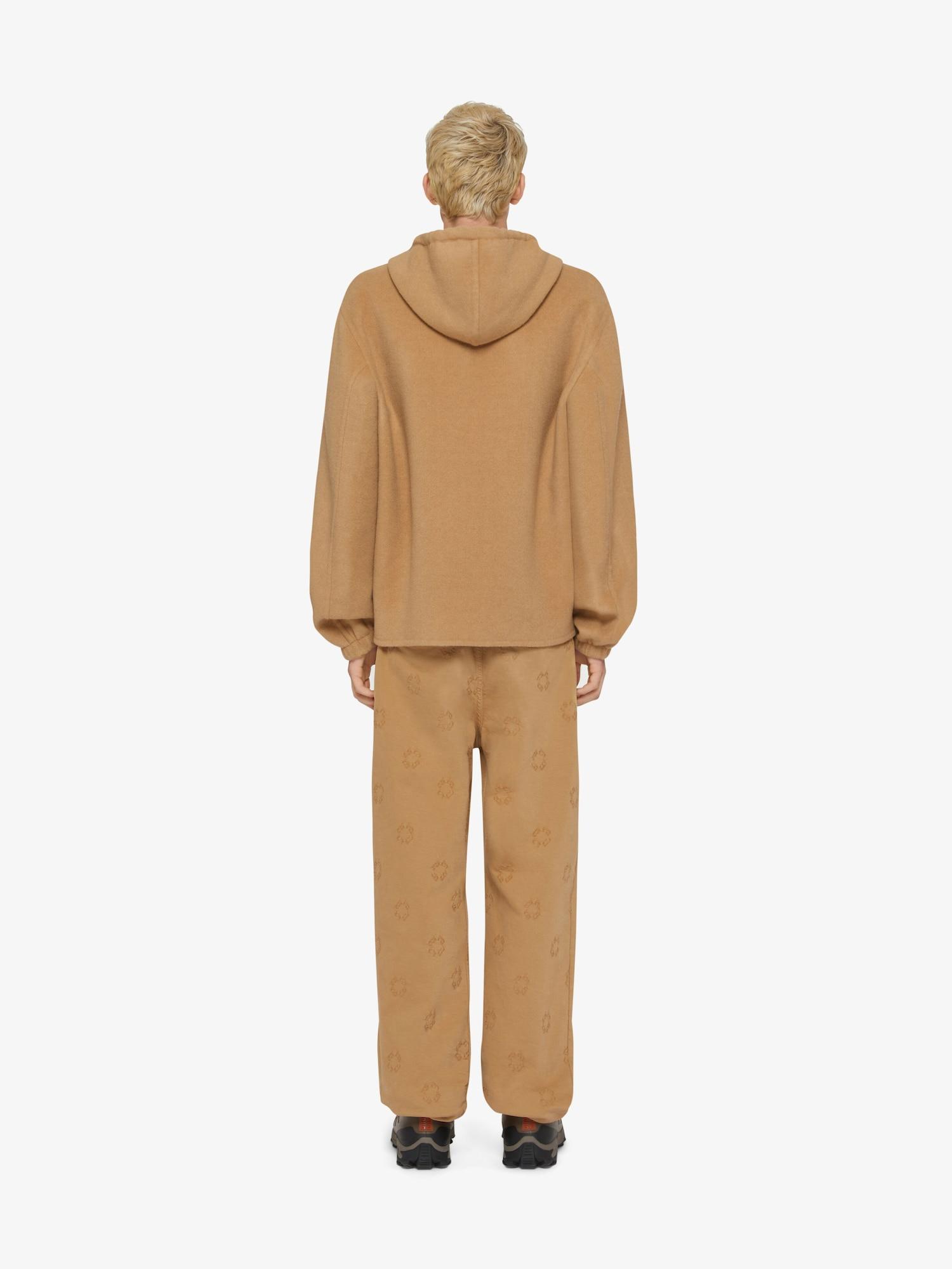 Reversible zipped hoodie in monogram 72 jacquard Product Image