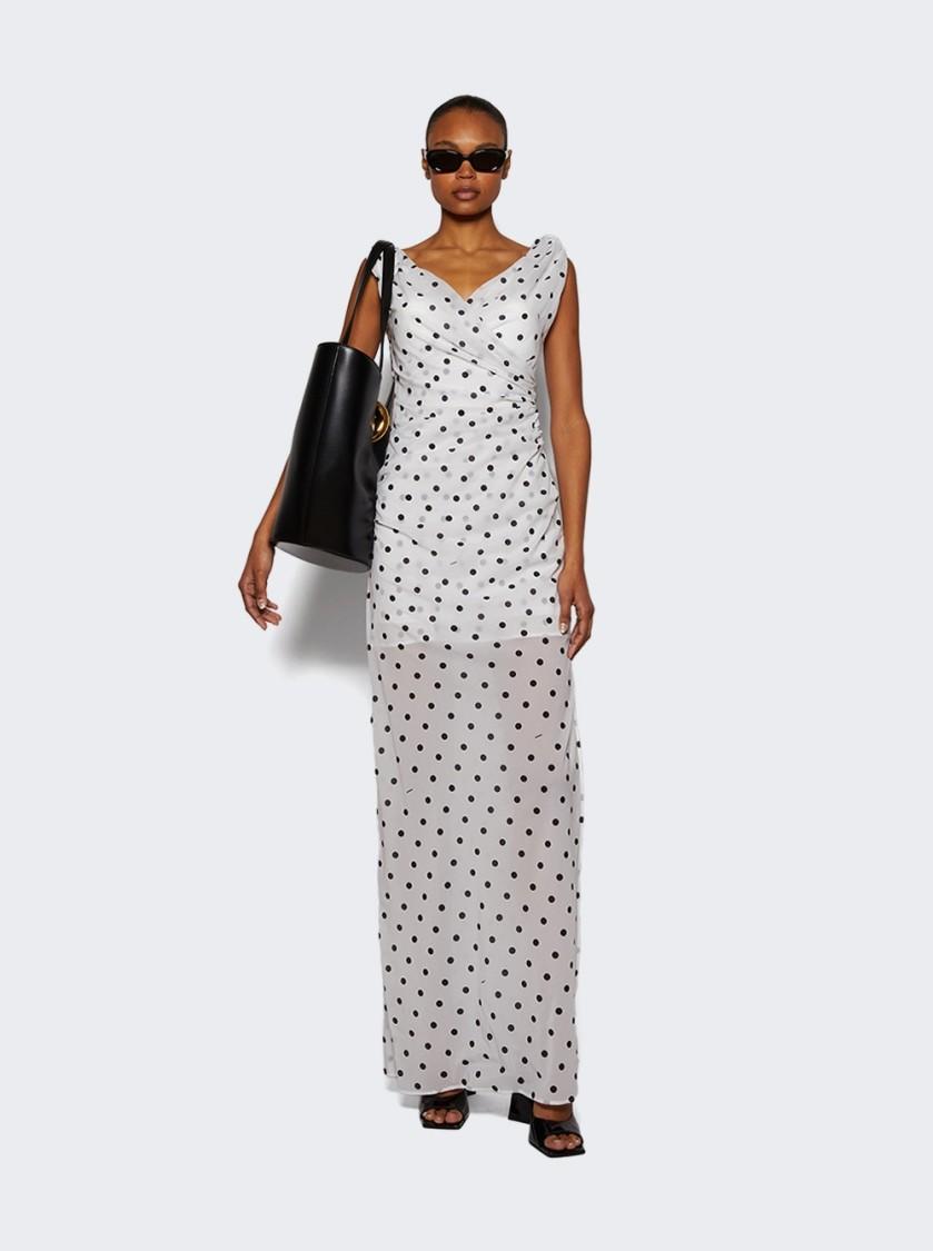 JACQUEMUS Women Rita Pois Long Dress In White Product Image