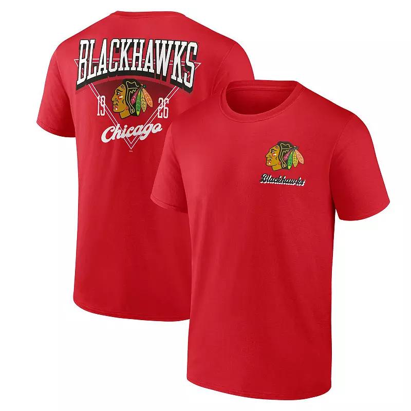 Men's Logo Athletic Red Chicago Blackhawks Never Over T-Shirt,  Product Image