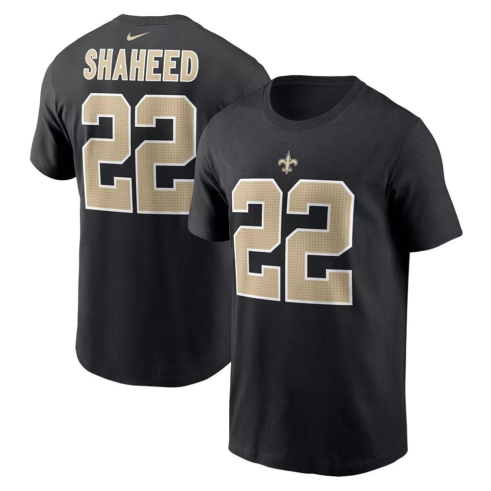 Men's Nike Rashid Shaheed Black New Orleans Saints Name & Number T-Shirt,  Product Image