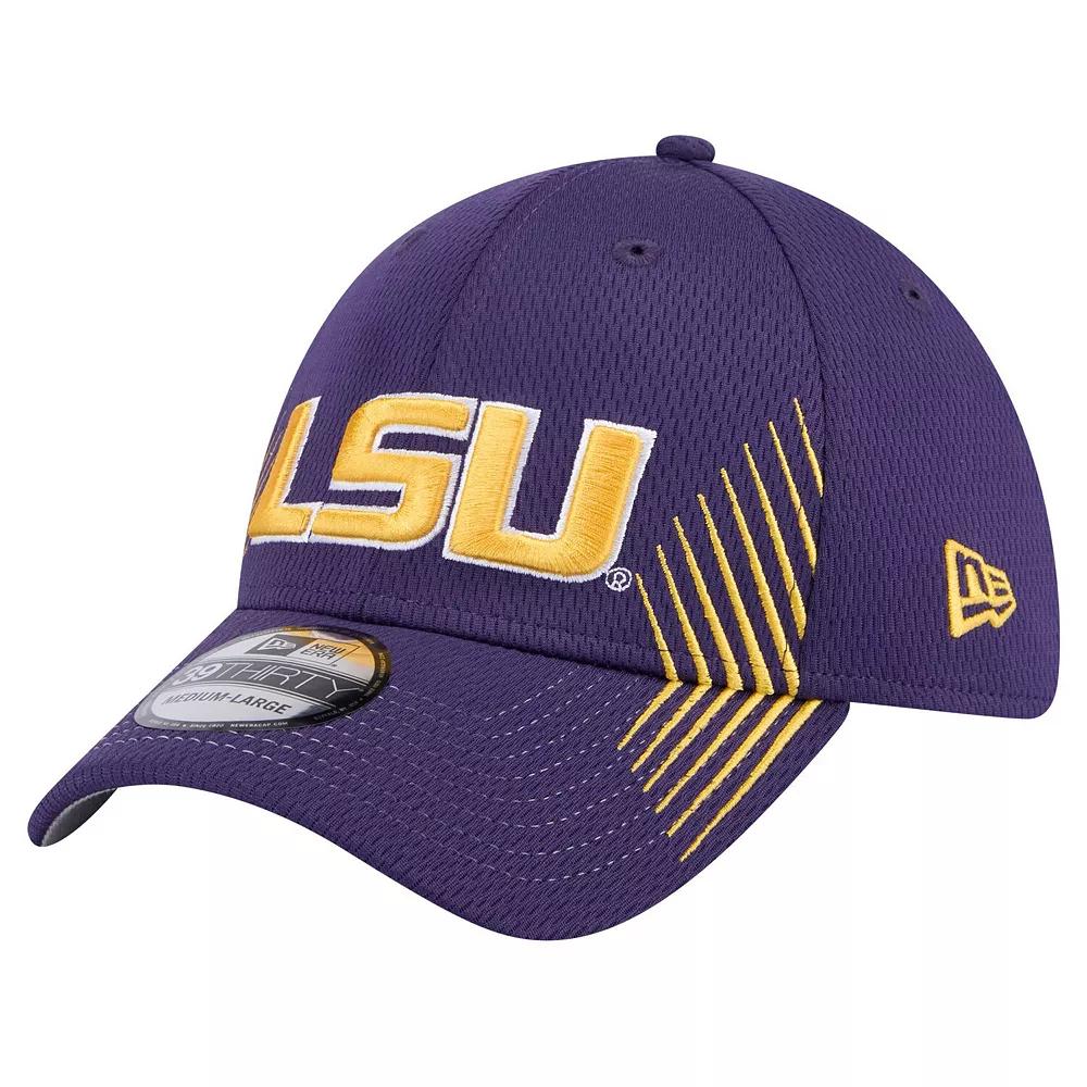 Men's New Era Purple LSU Tigers Active Slash Sides 39THIRTY Flex Hat,  Product Image