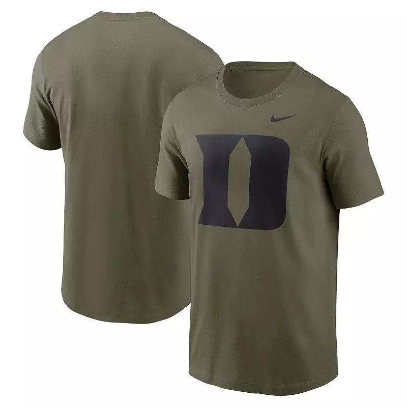 Men's Nike Olive Duke Blue Devils 2024 Military Appreciation Tonal Logo Performance T-Shirt,  Product Image