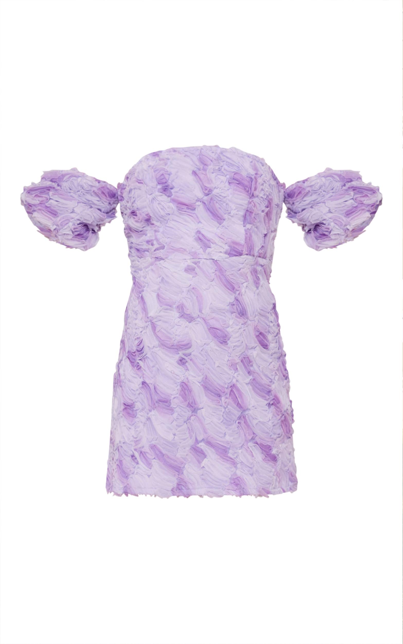 Lilac Abstract Textured A Line Shift Dress Product Image