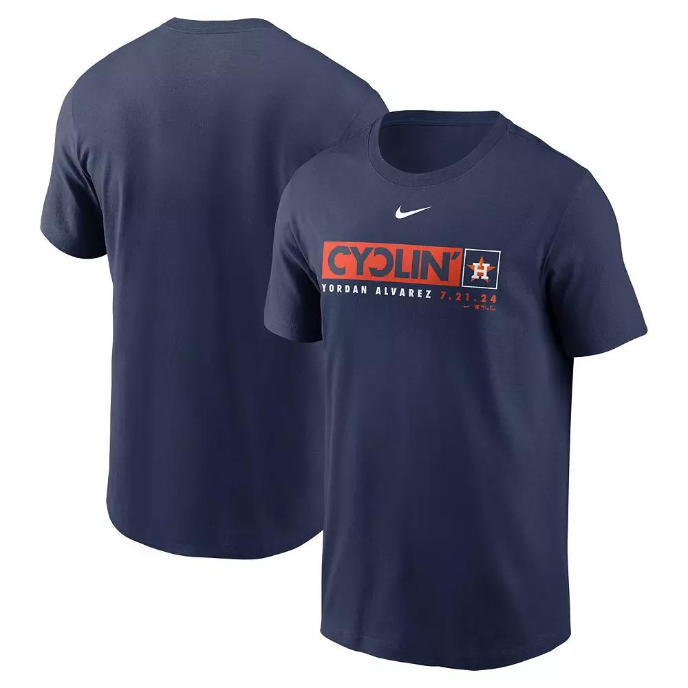 Men's Nike Yordan Alvarez Navy Houston Astros Hit For The Cycle T-Shirt,  Product Image