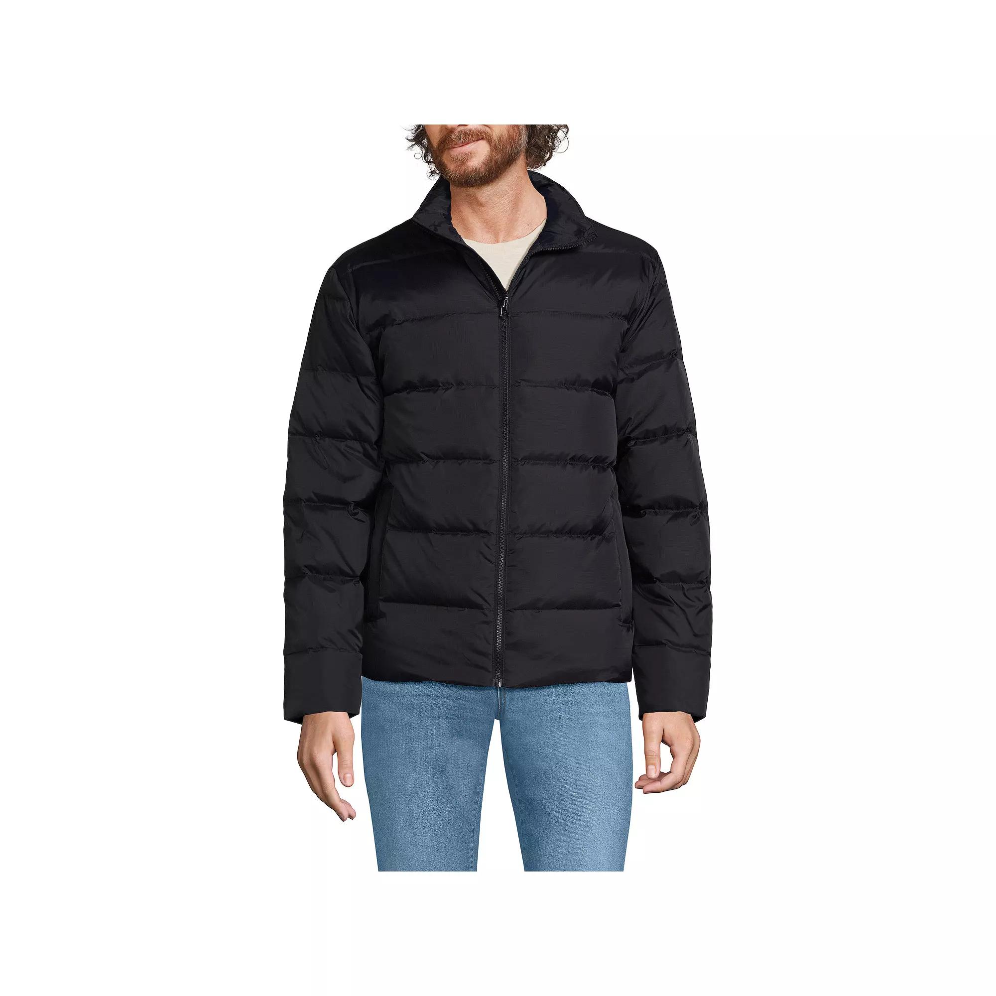 Men's Lands' End Max 600 Down Puffer Jacket, Size: XL, Black Product Image