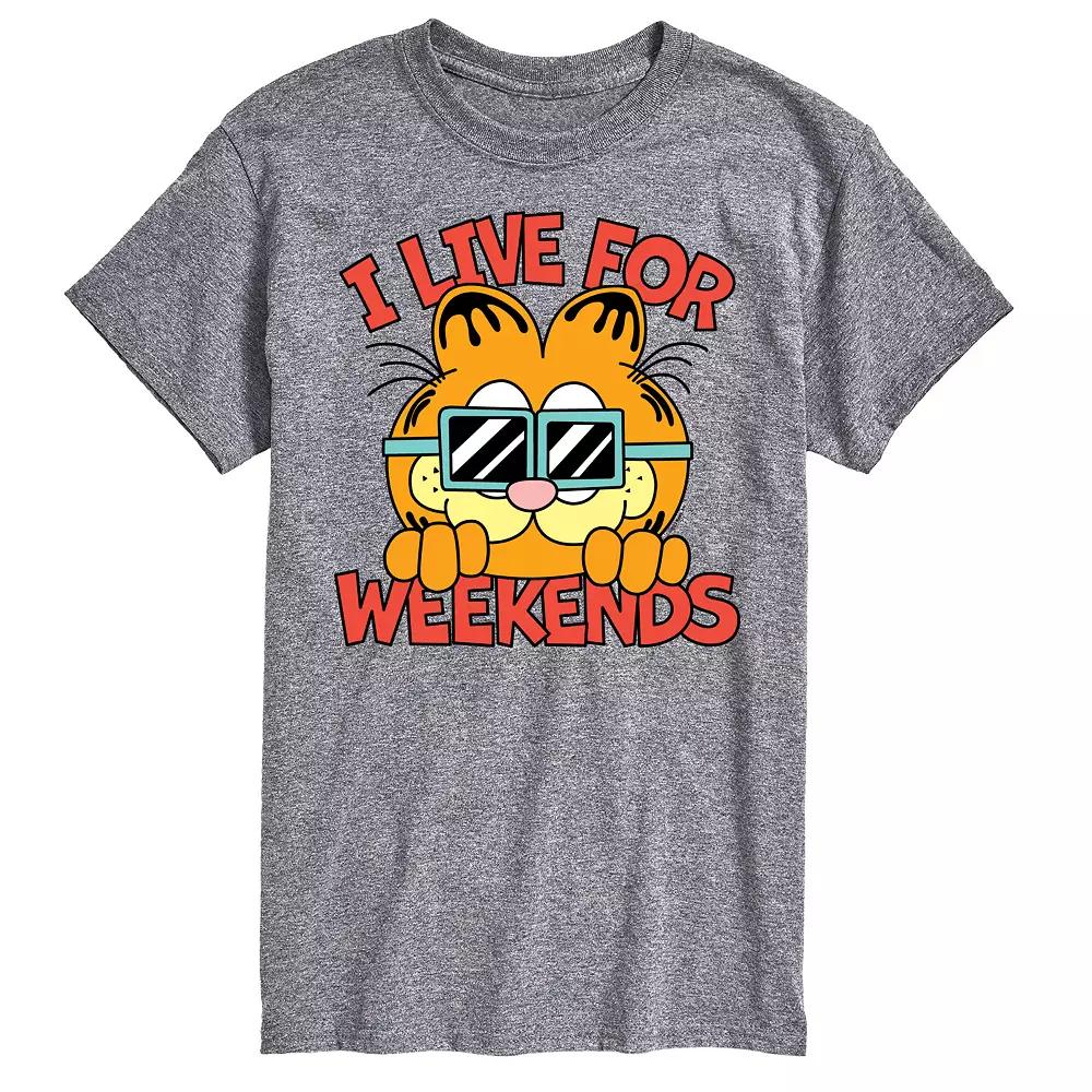 Men's Garfield Live For Weekends Graphic Tee,  Product Image