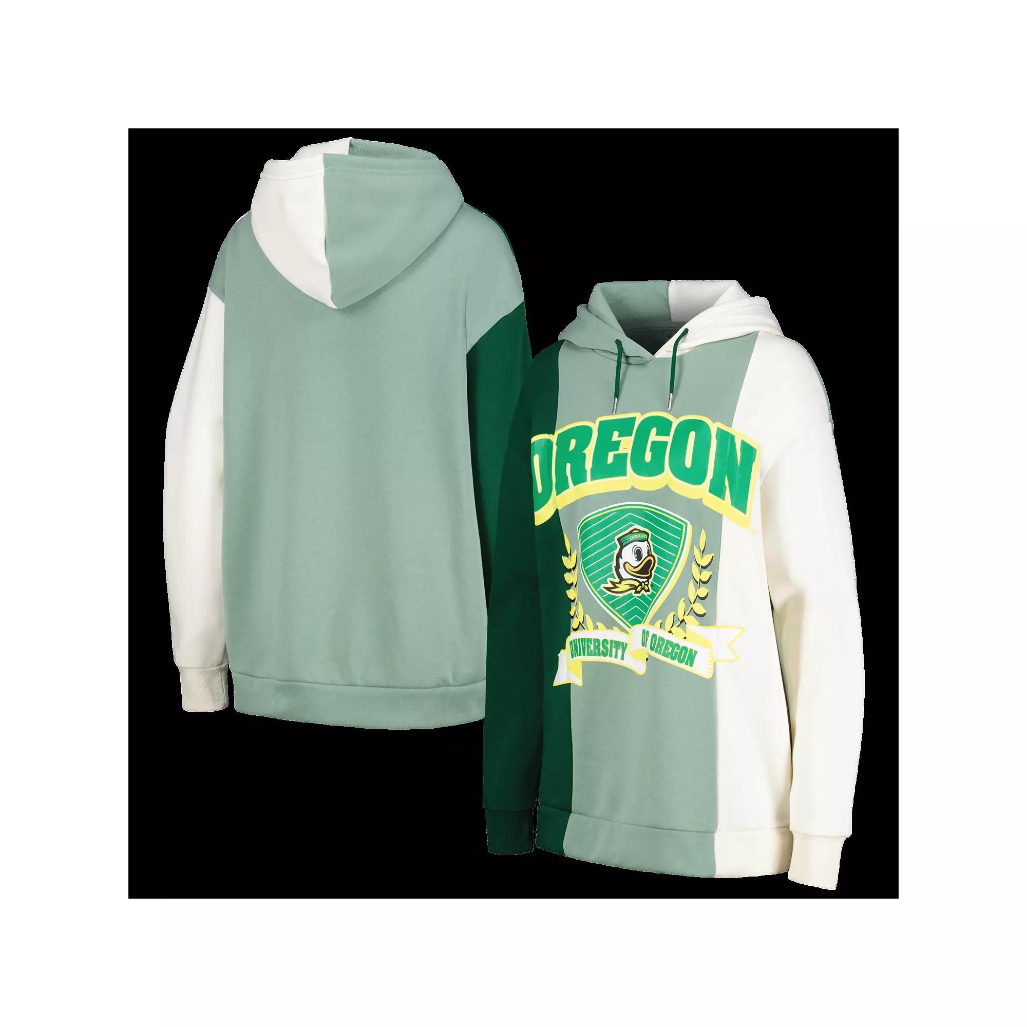 Women's Gameday Couture Green Oregon Ducks Hall of Fame Colorblock Pullover Hoodie, Size: Medium Product Image