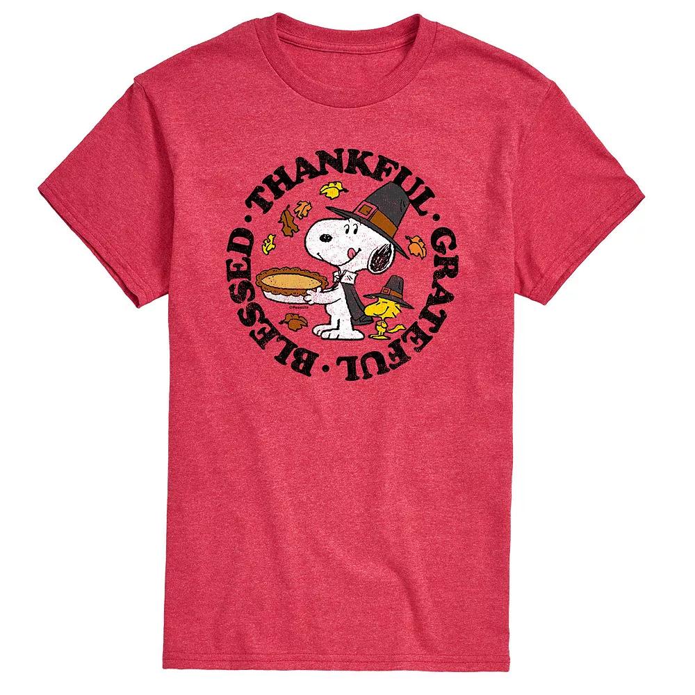 Men's Peanuts Thankful Grateful Blessed Tee,  Product Image