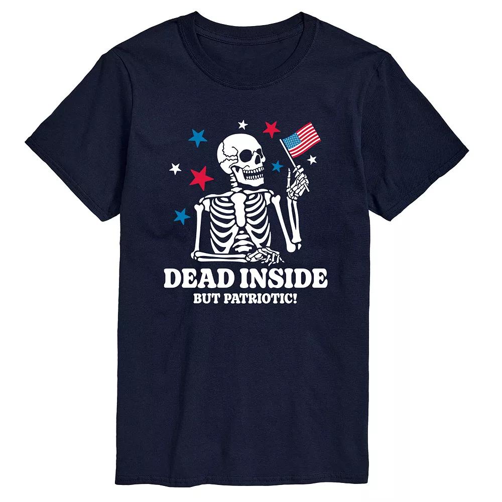 Men's Dead Inside Patriotic Graphic Tee,  Product Image