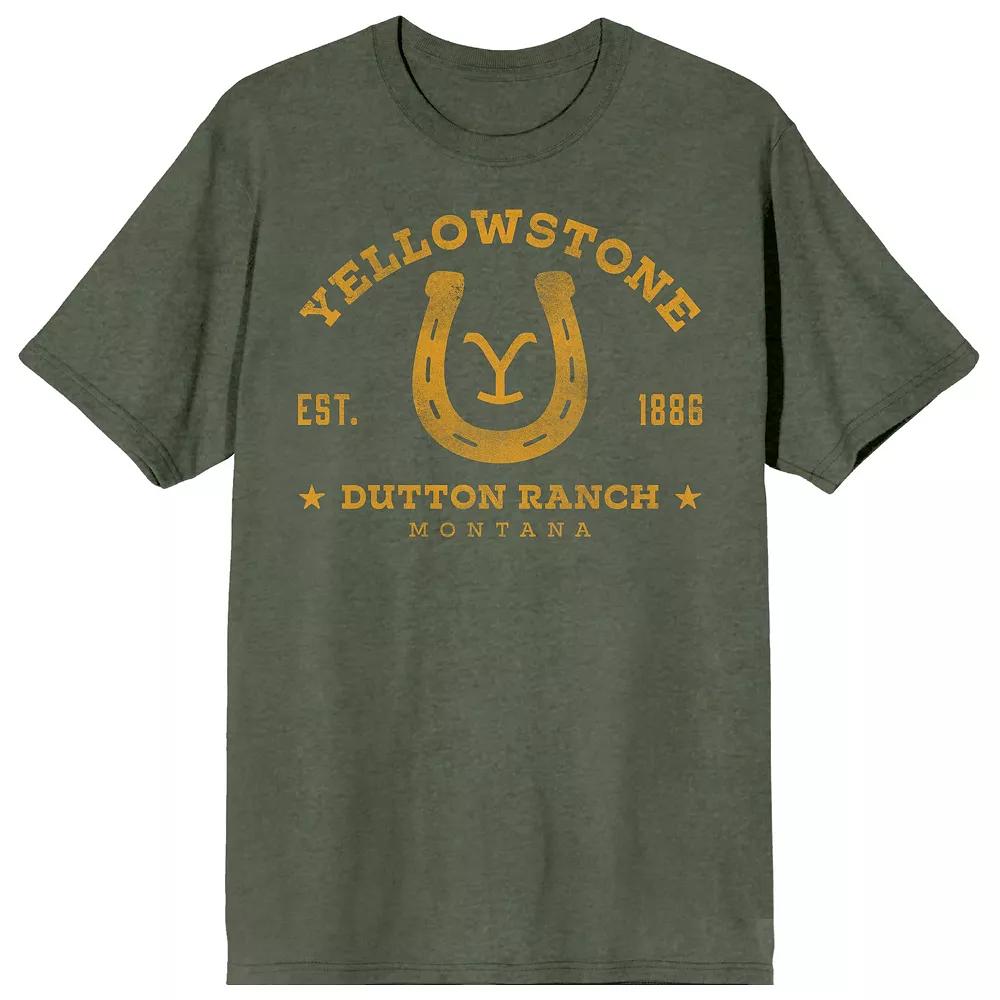 Men's Yellowstone Horseshoe Logo Short Sleeve Graphic T-Shirt,  Product Image