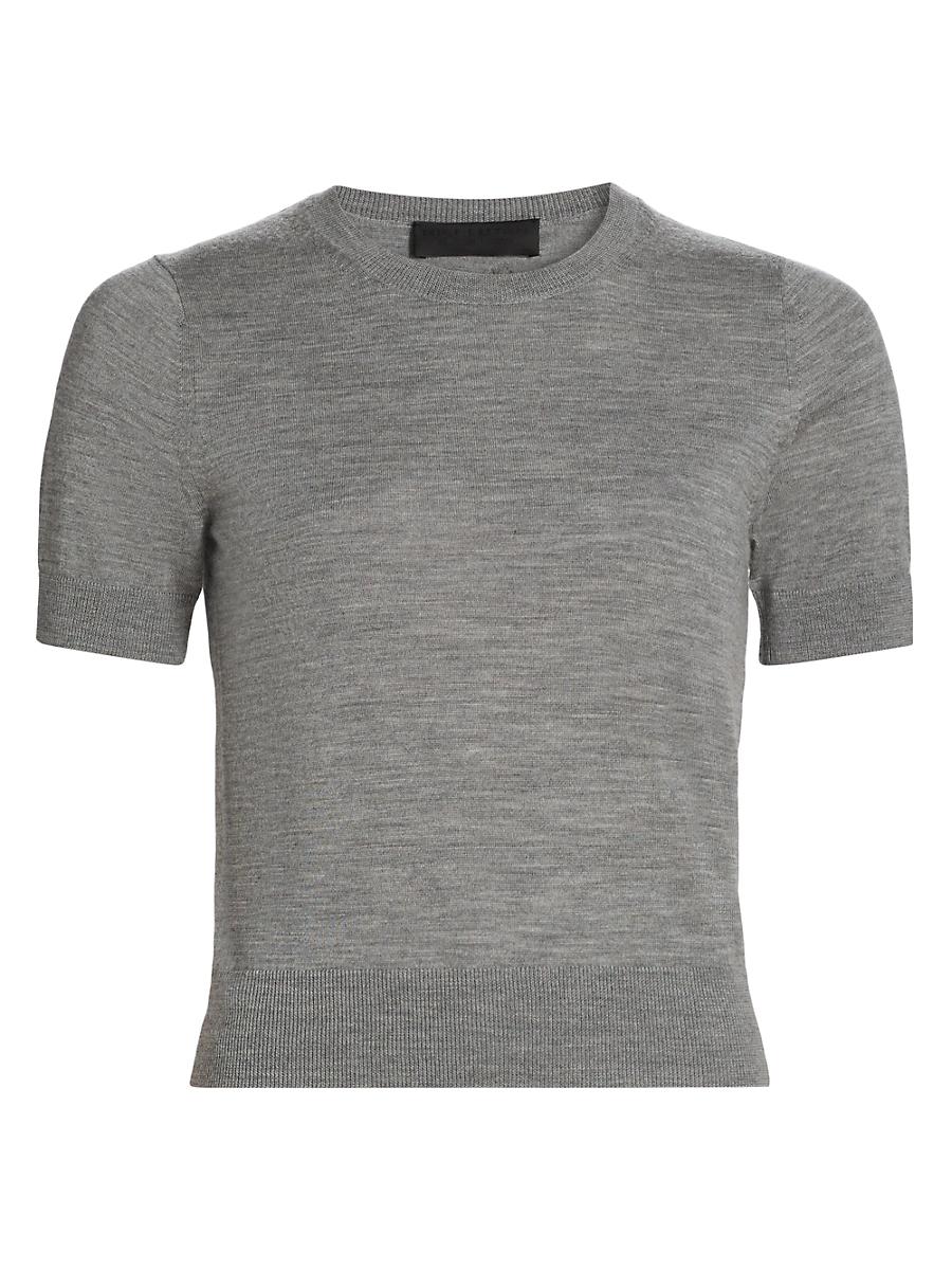 Womens Leilani Merino Wool Short-Sleeve Sweater Product Image