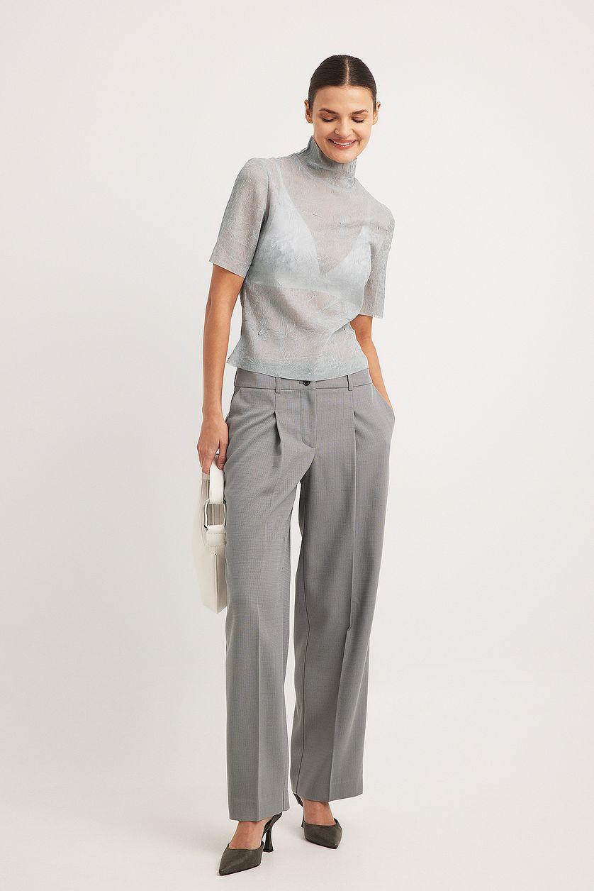 Loose Mid Waist Trousers Product Image