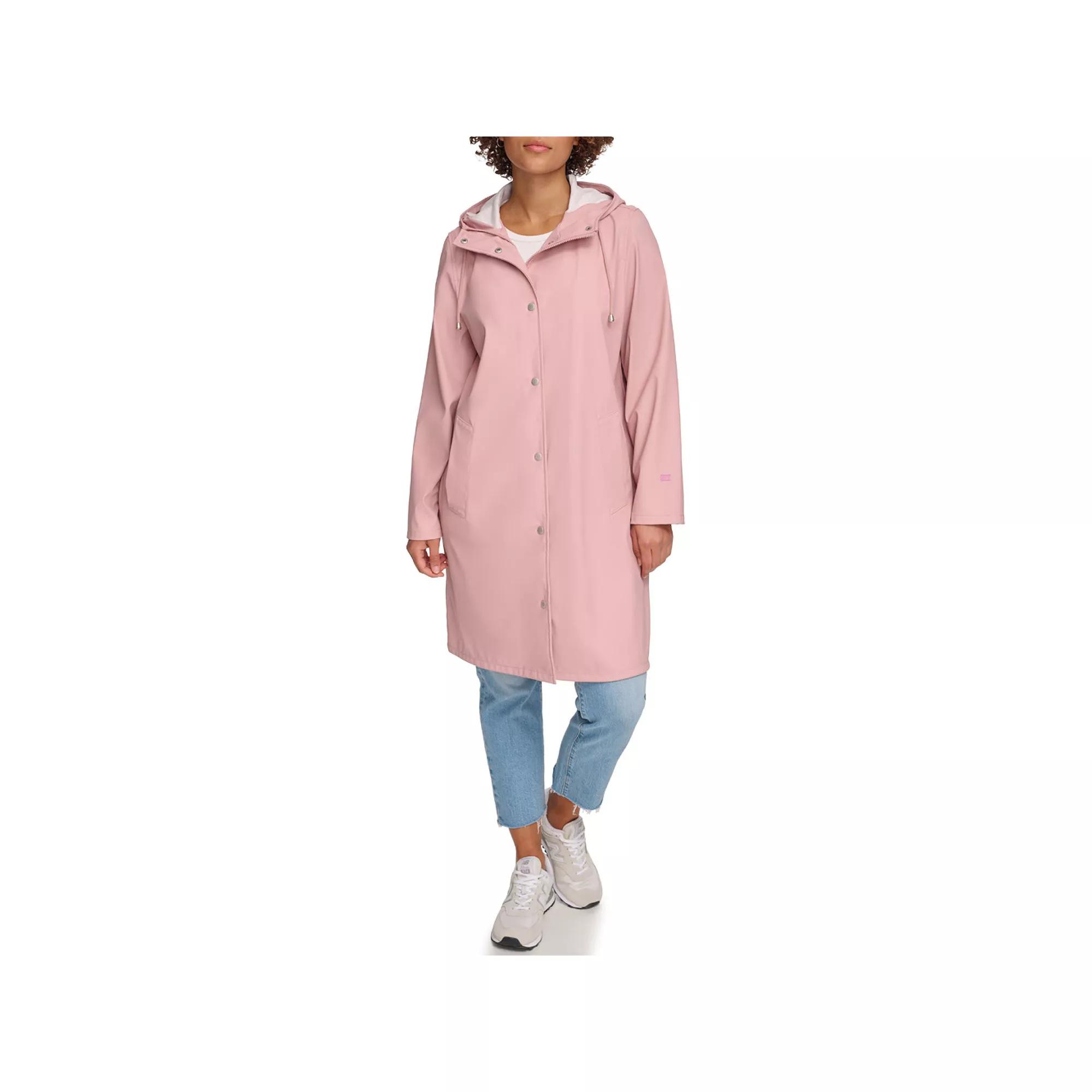 Womens Levis Rubberized Raincoat Pink Product Image