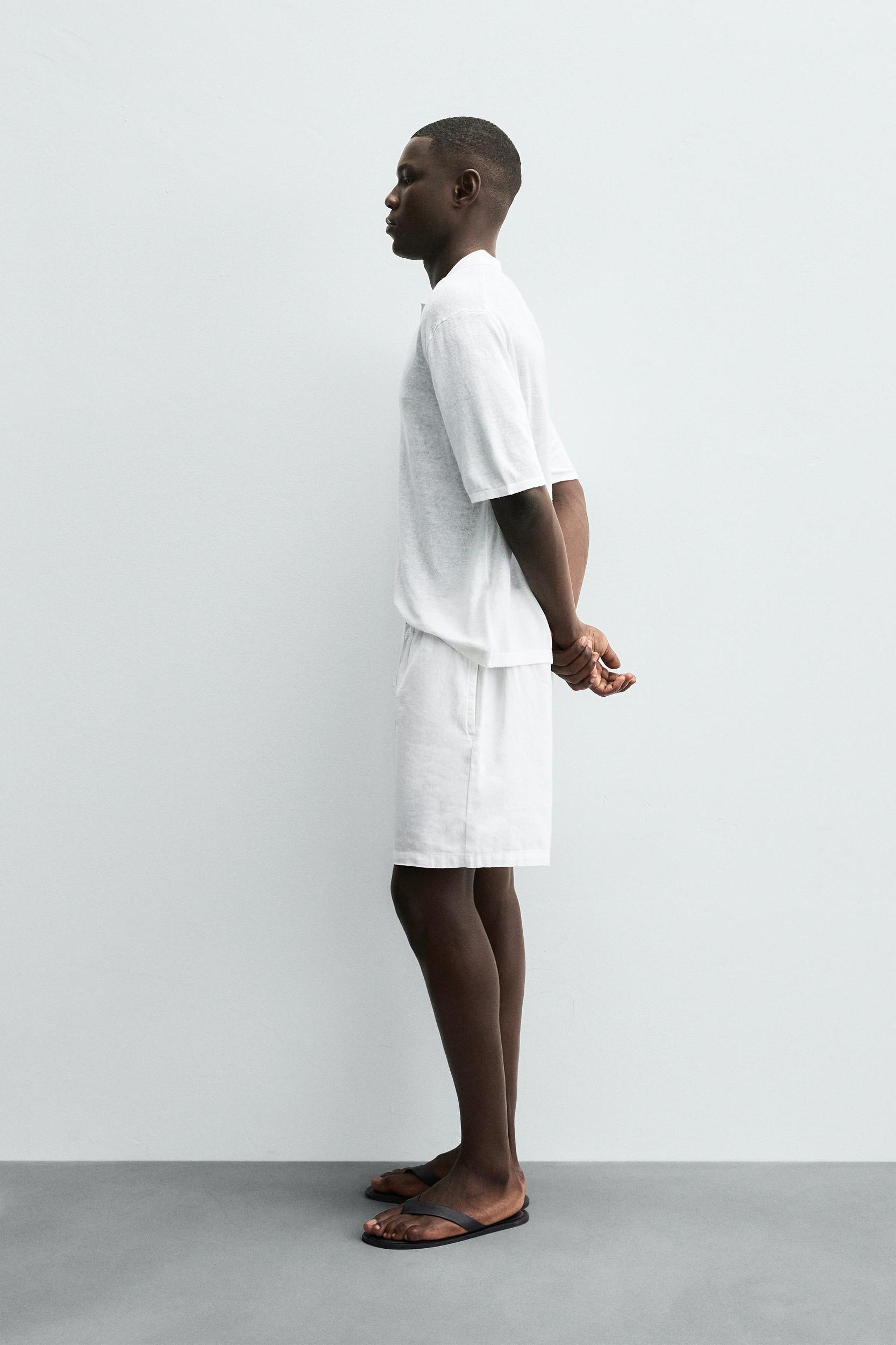 LINEN BLEND SHORTS Product Image