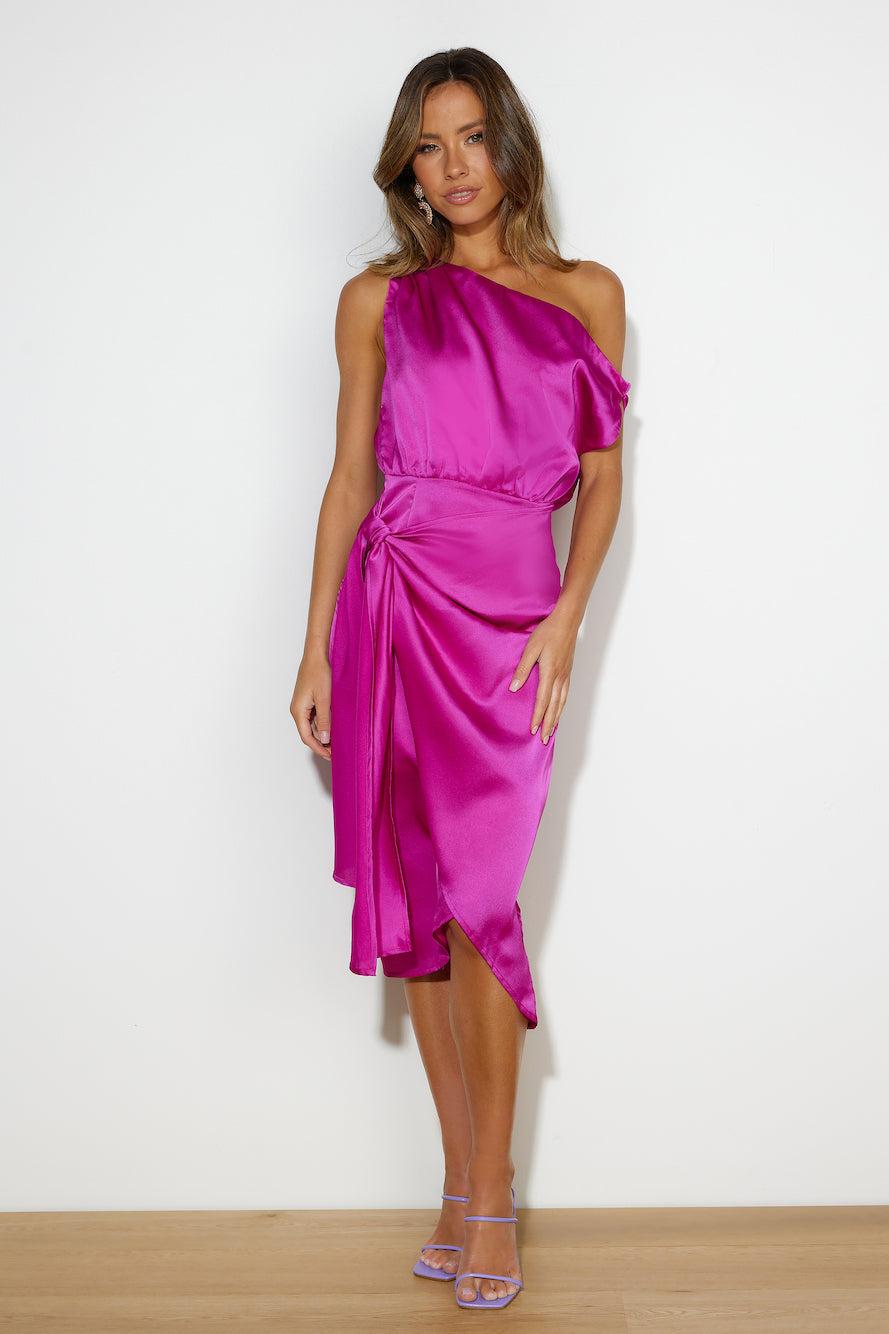 Hush Hush Midi Dress Purple Product Image