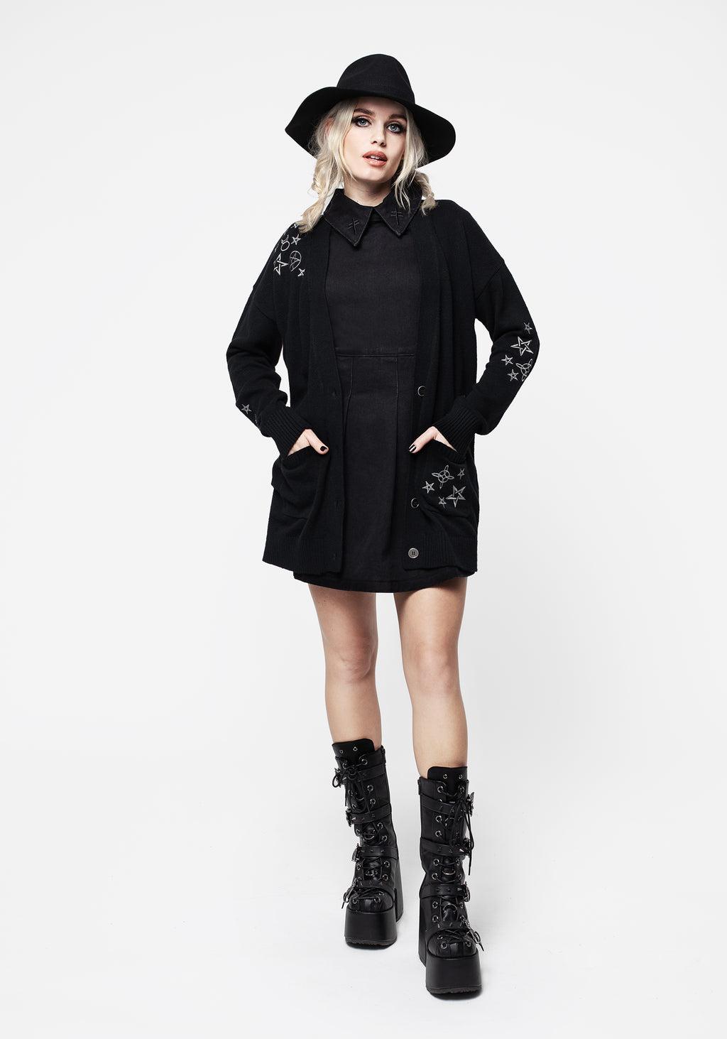 Hex Embroidered Cardigan Product Image