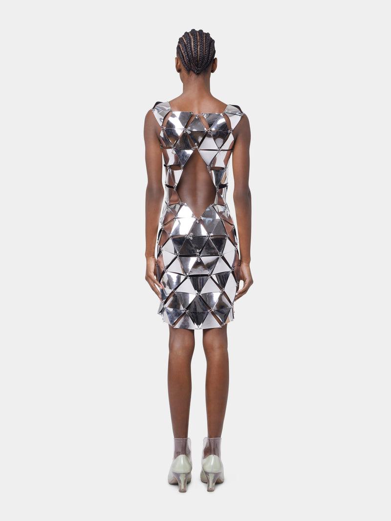 SILVER SHORT DRESS IN ASSEMBLY Product Image